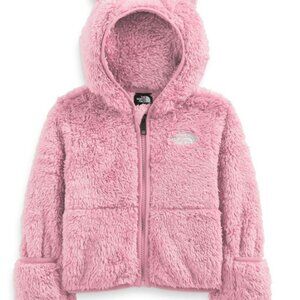 The North Face Baby Bear Girl Pink Full Zip Hoodie, Size 12-18 Months